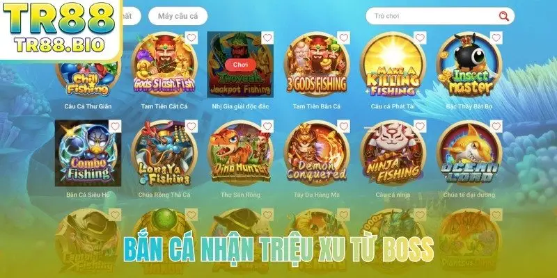 Bắn cá nhận triệu xu từ boss